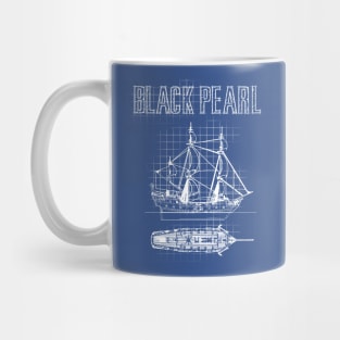 Black Pearl Blueprint Mug